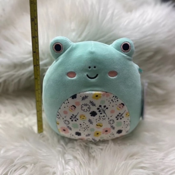 Squishmallows Fritz The Frog Floral Belly 8” Green Plush Stuffed Animal NEW - Picture 7 of 8